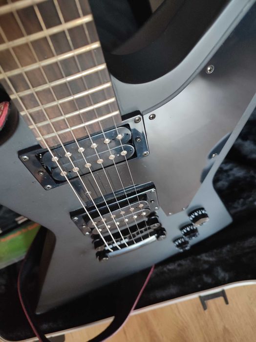 EPIPHONE Goth 58 Explorer chitara electrica, negru mat, cutie SKB