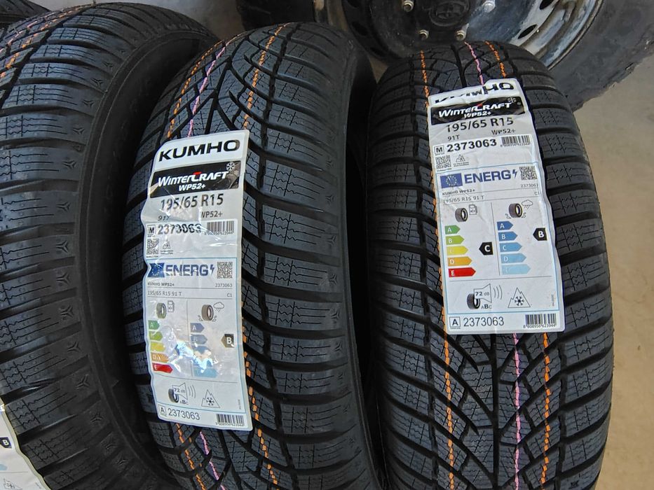 4бр.НОВИ зимни гуми KUMHO 195 65 15 DOT26 цена за брой