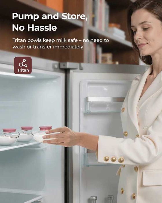 [Premium] Pachet 2 pompe sâni electrice hands-free Momcozy M9, Cozy Red, ca noi - folosit DOAR o săptămână