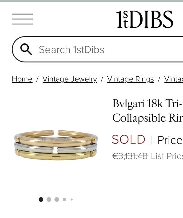 Bulgari Collapsible 18k пръстен