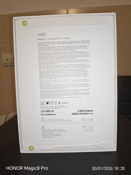 Ipad Air 11 inch, M2, 256 GB wifi+celular nou, sigilat, culoare purple