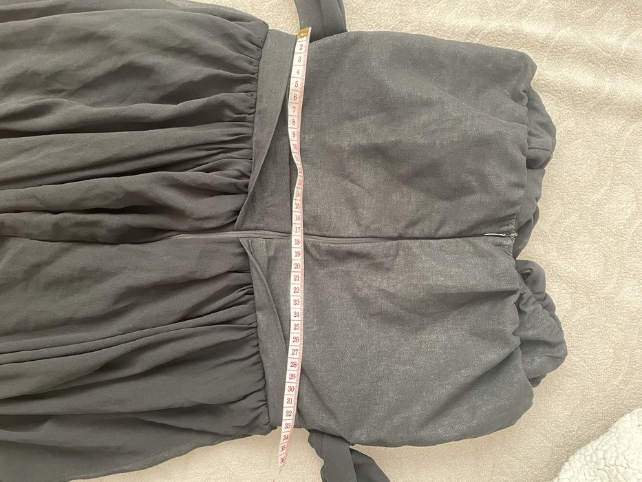 Дълга черна рокля с бюстие (бална)