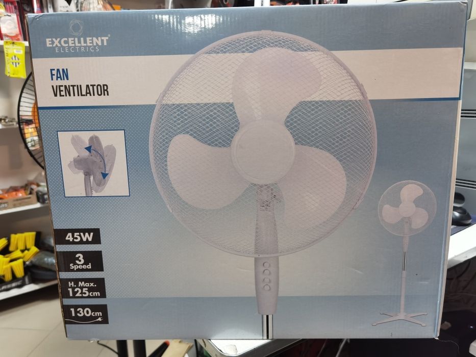 Ventilator cu piedestal Excellent Electrics 125 x 40 x 60 cm Alb 45 W
