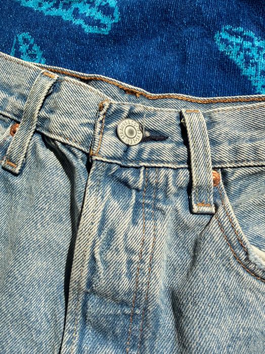 Levi's Premium 501 къси дънки ретро стил - размер 24 (XS) / Висока талия