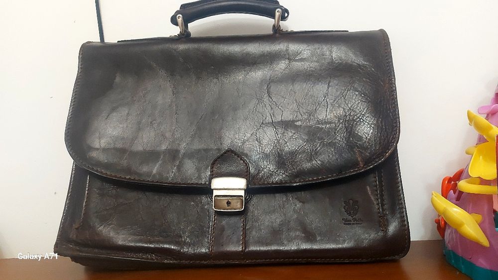 Geantă, piele, de firmă italienească