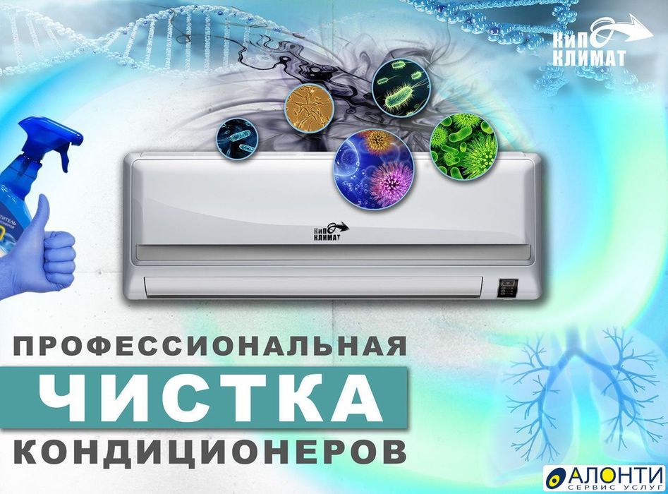 Установка.  Профессиональная.чистка и заправка.кондиционеров