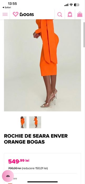 Rochie bandage orange