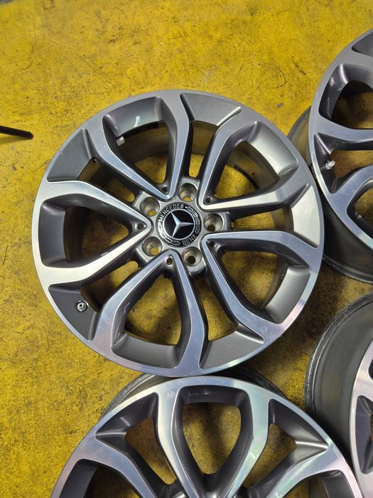 4 Jante Aliaj 5x112 17'' OEM Mercedes A Class B Class C Class W205 W206 V-Class VITO VIANO CLA GLA + Senzori OEM Mercedes