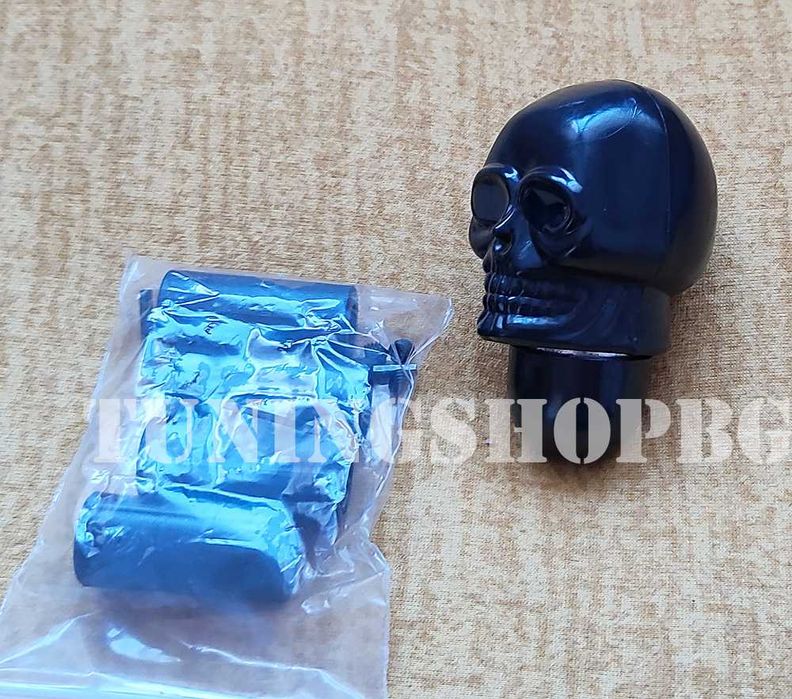 Топка за скоростен лост Skull Black или Silver метал Череп