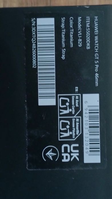 КАТО НОВ     HUAWEI  WATCH GT 5 Pro Titanium 46mm с гаранция до 2027г.