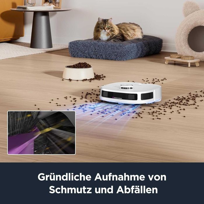 Робот прахосмукачка Eureka J12 Ultra (Бяла) LDS LiDAR навигация 5000Pa