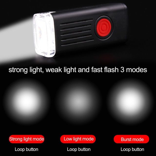 Lantera far bicicleta trotineta ghidon mtb cursiera USB 3 faze