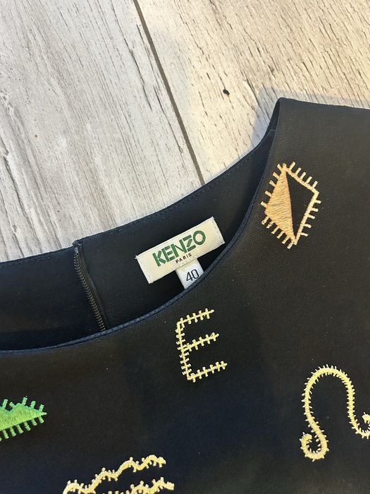Rochie Kenzo Pre-Fall 2015 Archive Symbols Embroidered Dress Mărimea 40 / M