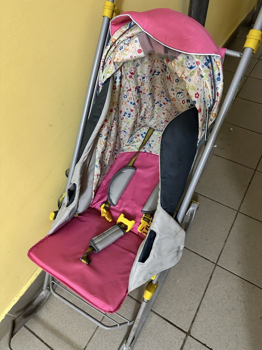 Санки коляска с маленькими колесами