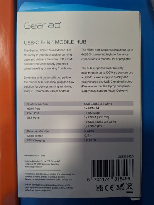 USB-Hub Typce-C 5 in 1