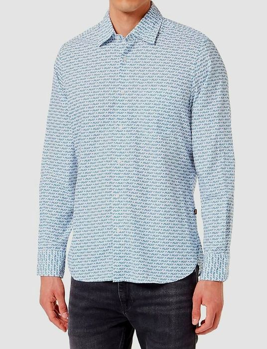 Риза в синьо "BOSS"