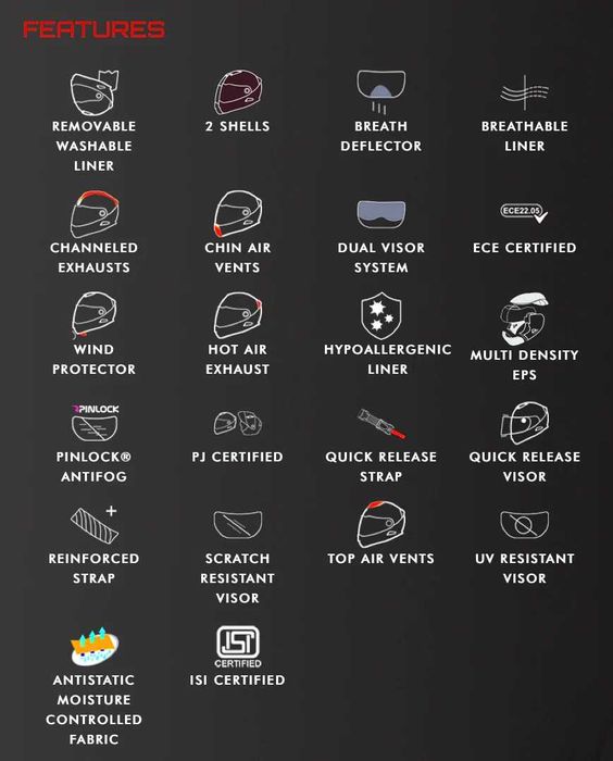 Отваряема мото каска за мотор SMK GULLWING SUPER TOUR вградени очила