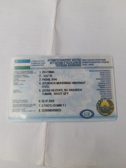 Gaz 53 1991 yil soz xolatda