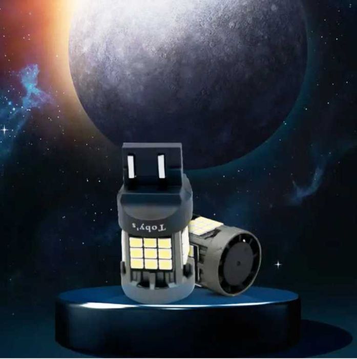 Комплект LED габаритни крушки за кола T20 W21/5W Canbus, 12V, 6000K