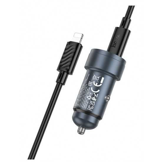 Зарядно за Кола USB Type C PD30W QC30 30W с Кабел Type C към Lightning