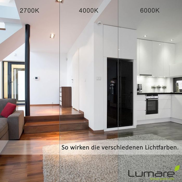 Промо! LED лунички + тяло за вграждане, драскана стомана, 220V, 2700K