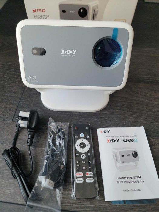 Xgody 4К интелигентен проектор, Регулируеми нива на яркост, Netflix