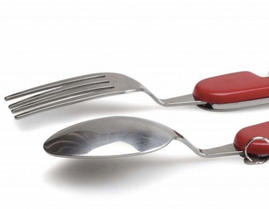 джобен нож многофункционален 8 в 1 лъжица+вилица планина къмпинг 19см