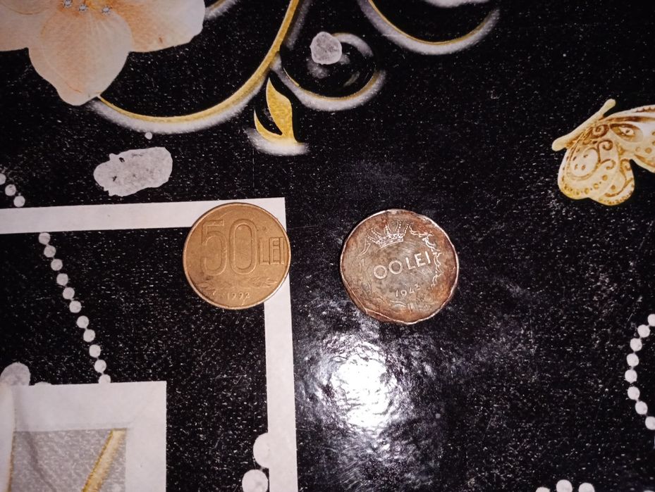 Monede vechi românești de 50 lei 100lei 1992 1943