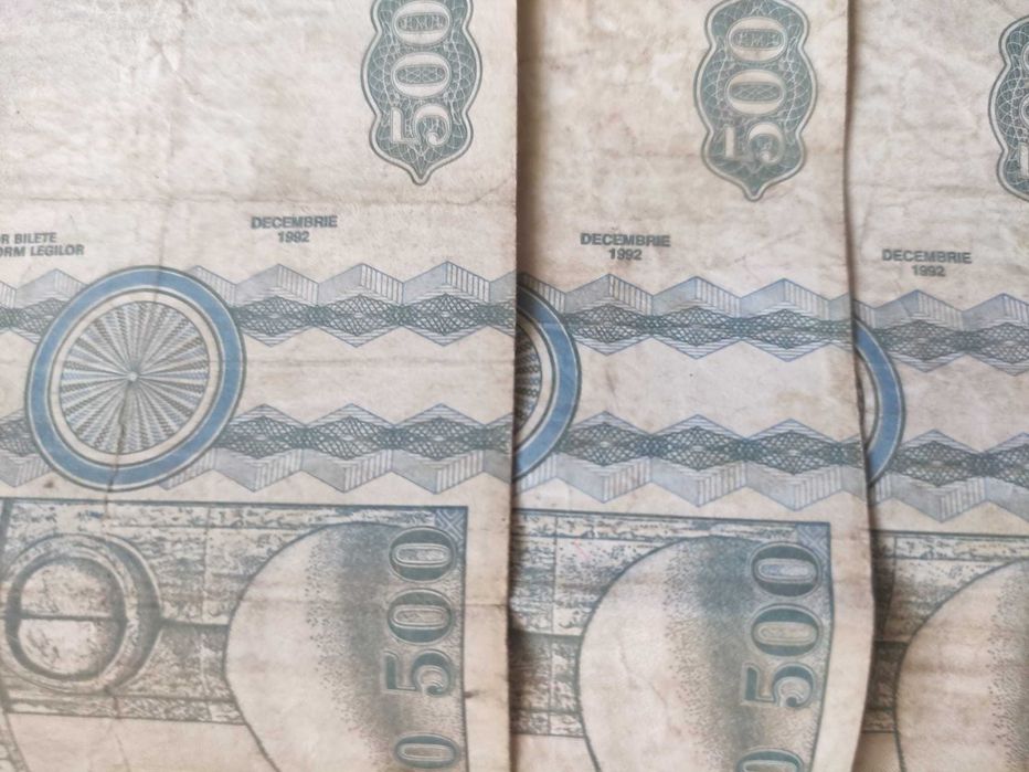 Bani vechi, Bancnote colectie, Bancnote vechi 500, 1000lei an 1991/92