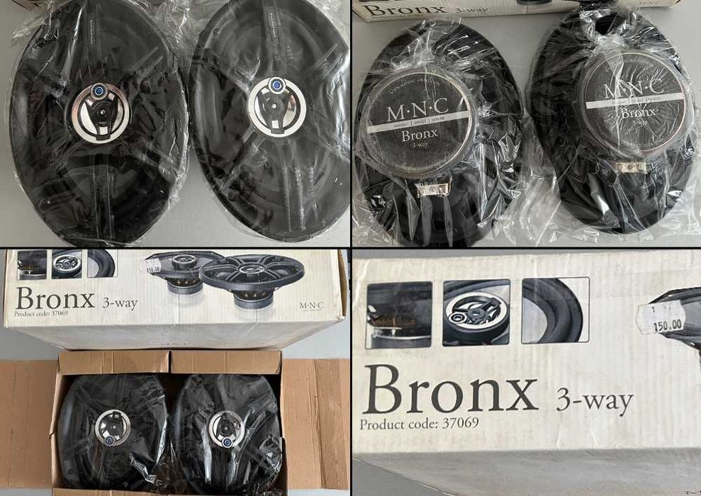 Statie amplificare MNC si difuzoare auto cu 3 cai