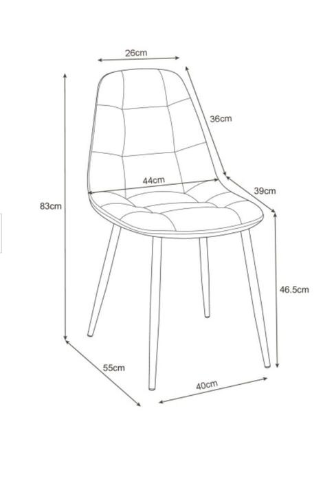 Scaune tapițate set 4 buc