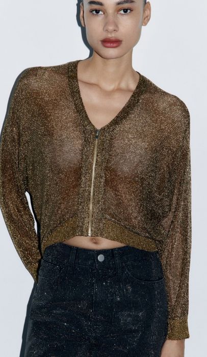 ZARA Luxury Cropped жилетка S- 38