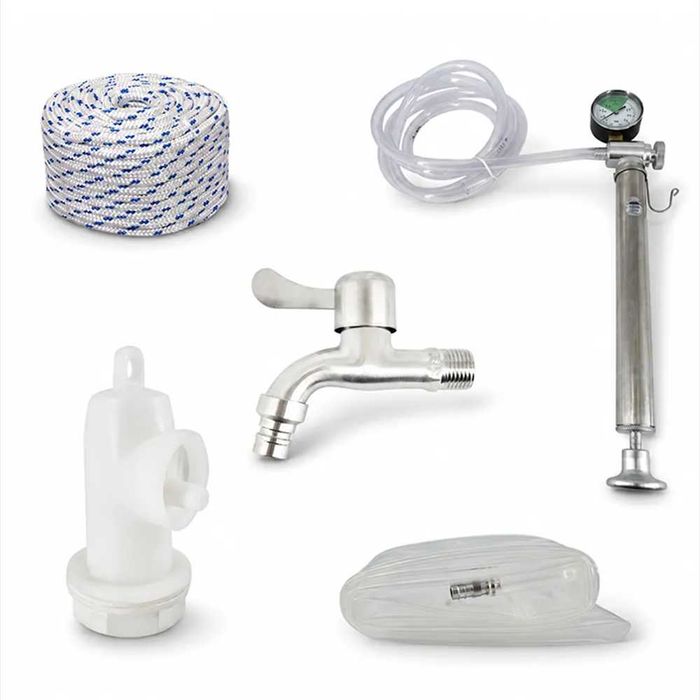 Butoi (cisterna) INOX cu capac flotant 540 L si camera din silicon, cadou robinet din INOX