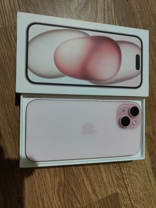 iPhone 15 Roz,Prim-Proprietar,Impecabil,La Cutie