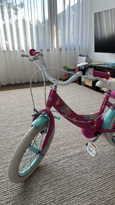 Детски велосипед колело с помощни колела E&L cycles - Barbie, 16 ''