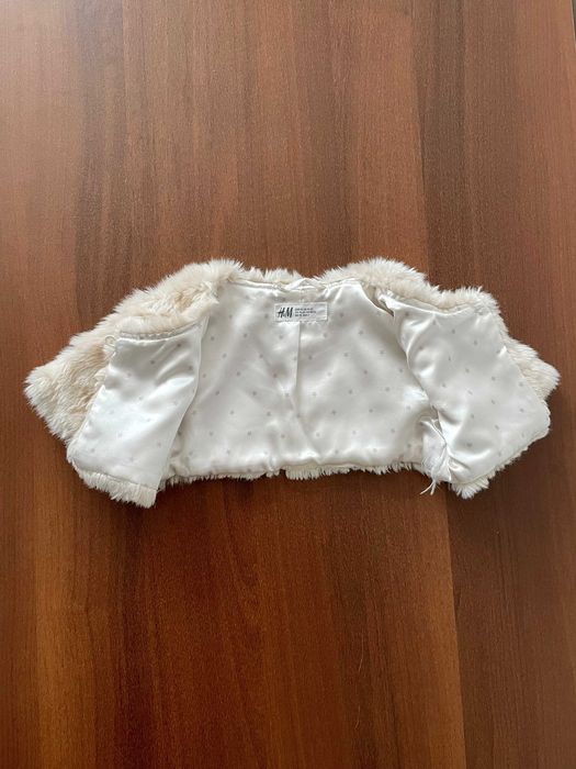 Празничен елек H&M от мъхеста материя (размер 92, 18-24 месеца)