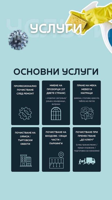 Почистване Пловдив. Основно почистване. Миене на прозорци