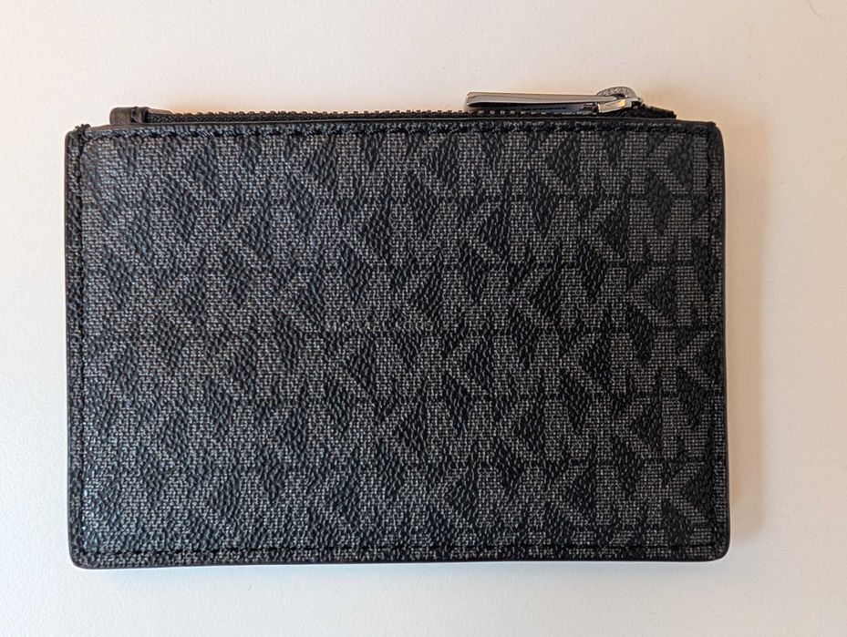 Michael Kors комплект чантичка и портмоне: Hudson Pebbled Leather and Signature Logo Pouch Set