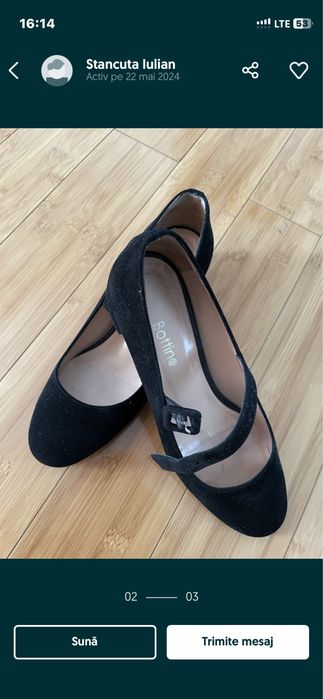 Pantofi din piele intoarsa BOTINO