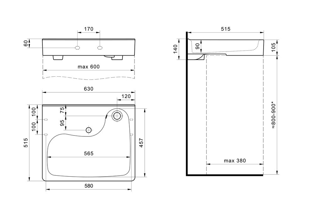 Умывальник Santek "Клио-50" (арт. 1770)   (с Доставкой!)