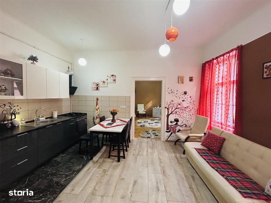 Apartament in centrul Sibiului – 57 mp utili + pivnita 11 mp, mobilat