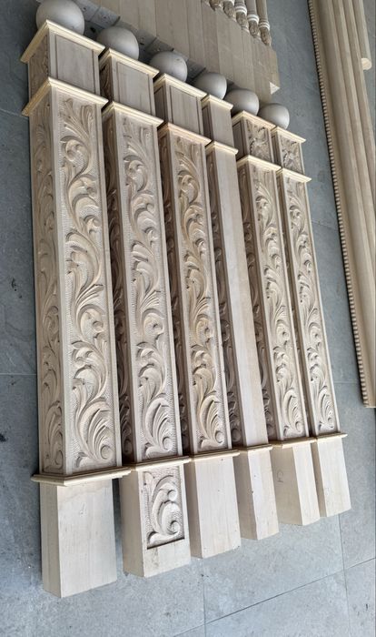 Balustradă lemn sculptată manual – unicat, executată de sculptor Sibiu