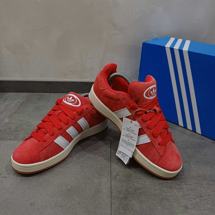 Нови Маратонки Adidas Campus 00s Червени естествен велур 42 размер