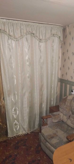 Портьера и тюль на большое окно