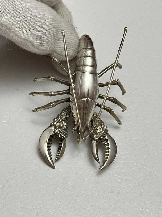 MINIATURA ARGINT 800 - RAC Mare - 9 x 6 cm - 48g. - Vintage !