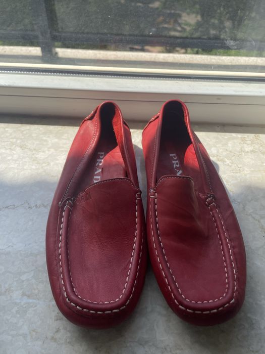 Мокасини PRADA естествена кожа