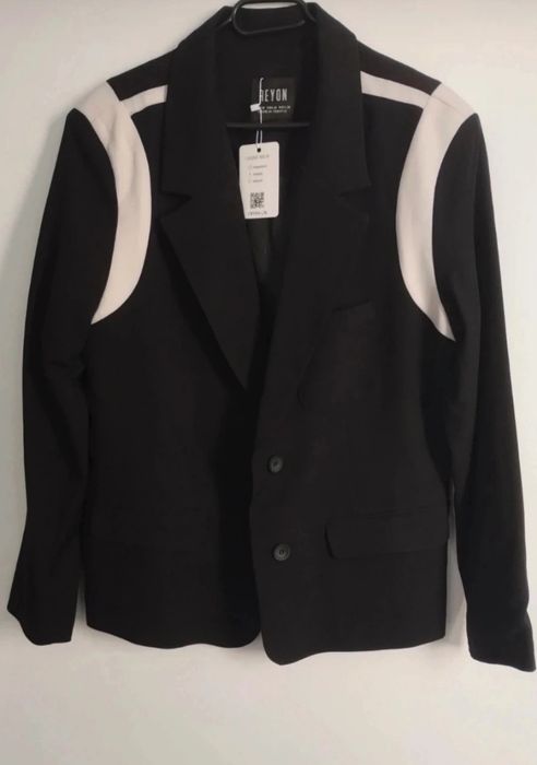 Jacheta blazer negru alb
