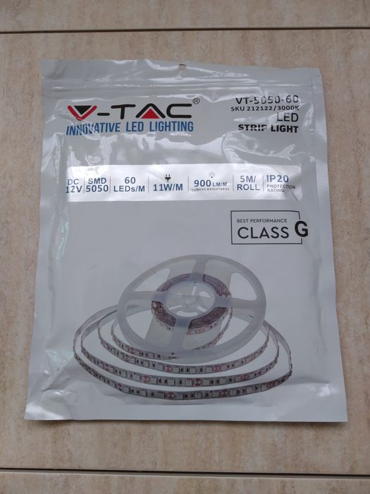 Лед лента 5метра 3000к