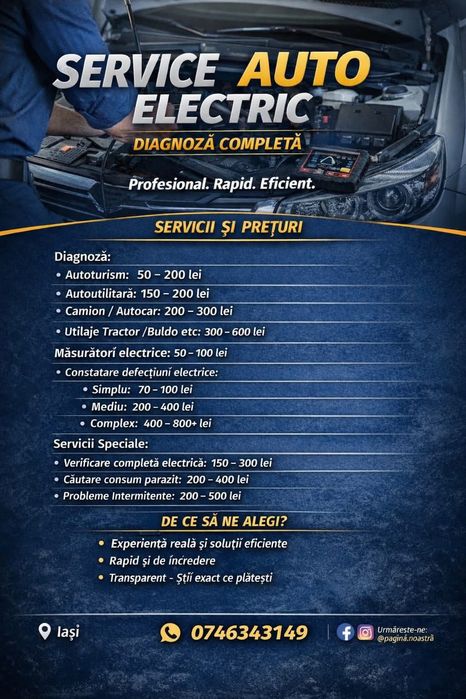 Diagnoza Electrician Auto Utilaje Camioane