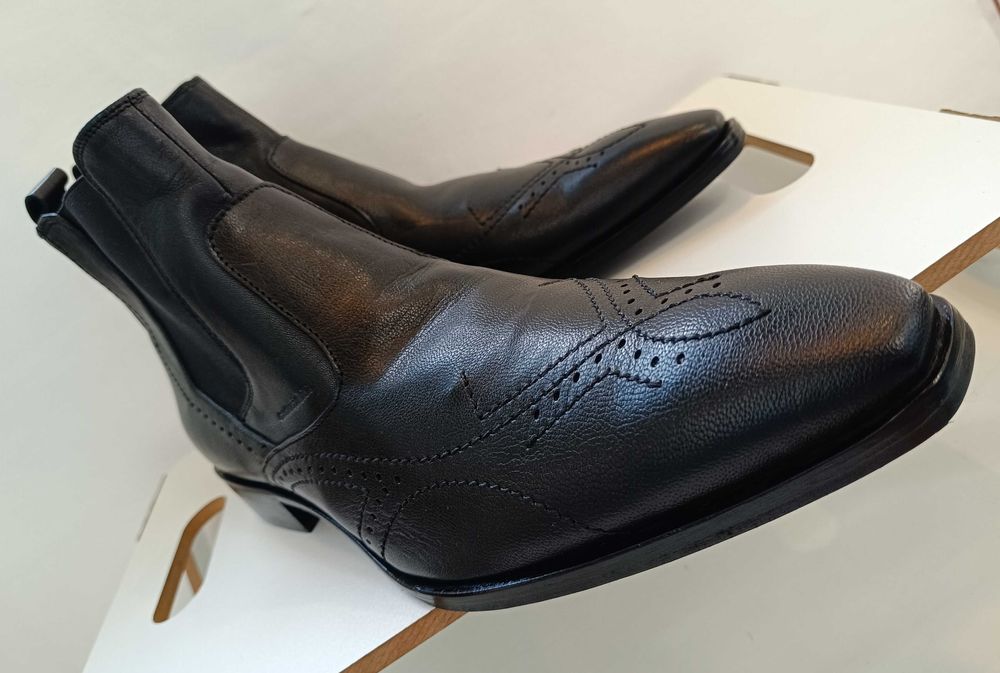 Ghete chelsea 45 de lux lucrate manual Gian Marco Venturi NOI piele